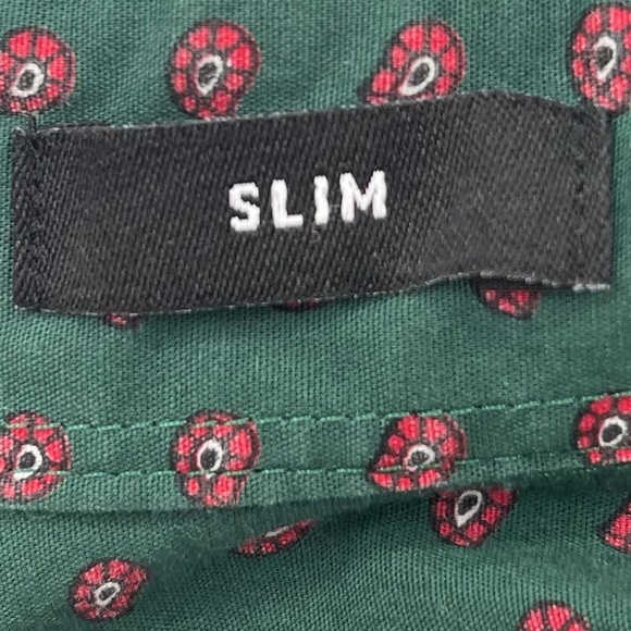 J. Crew Merchantile Flex Slim Forest Green Long Sleeve Button Down Shirt Size M - Picture 9 of 9